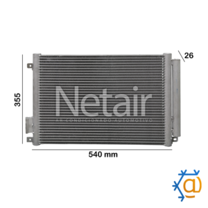 CONDENSADOR FIAT UNO NOVO, RADIADOR, DENSO